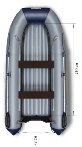 Лодка ПВХ Флагман 350 L НДНД надувная под мотор