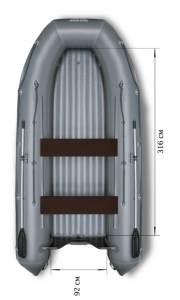 Лодка ПВХ Флагман 420 НДНД надувная под мотор